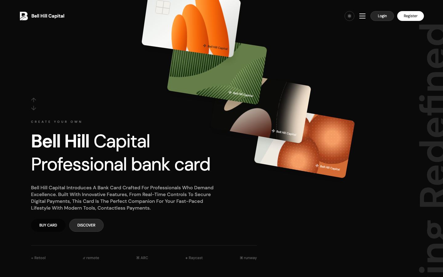 Homepage screenshot of Bell Hill Capital
